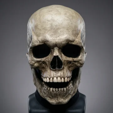 Movable Jaw Skull Mask Latex Full Head Horror Halloween 1 | PricZone