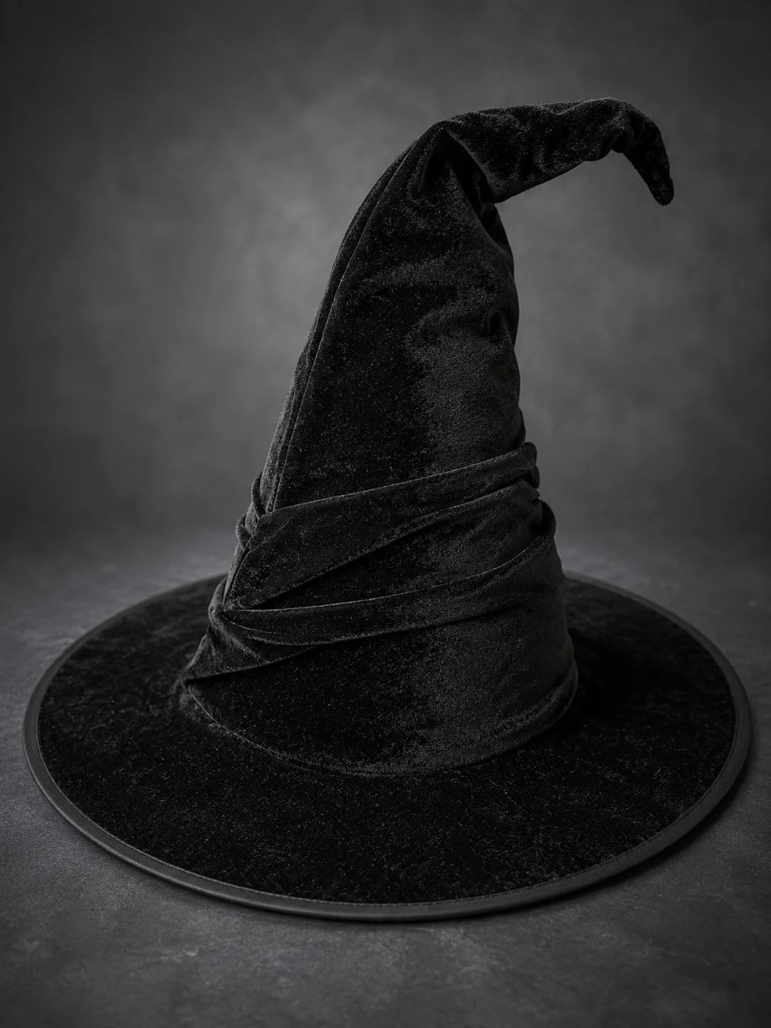OneSize Unisex Ruched Velvet Witch Wizard Hat Curved Tip 2 | PricZone OneSize Unisex Ruched Velvet Witch Wizard Hat Curved Tip 2 | PricZone