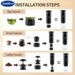 Justevo Espresso Machine 3In1 Travel Coffee Maker 6 | PricZone Justevo Espresso Machine 3 In 1 Travel Coffee Maker 6 | PricZone