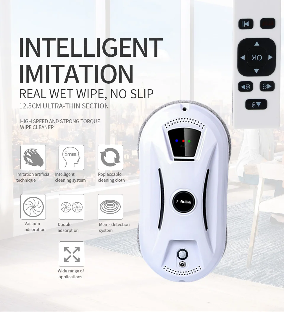 Ultra-Thin Robot Vacuum Cleaner Window Cleaning Electric 7