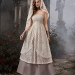 Womens Corpse Bride Cosplay Costume Beige Lace Layered Maxi 5 | PricZone Womens Corpse Bride Cosplay Costume Beige Lace Layered Maxi 5 | PricZone