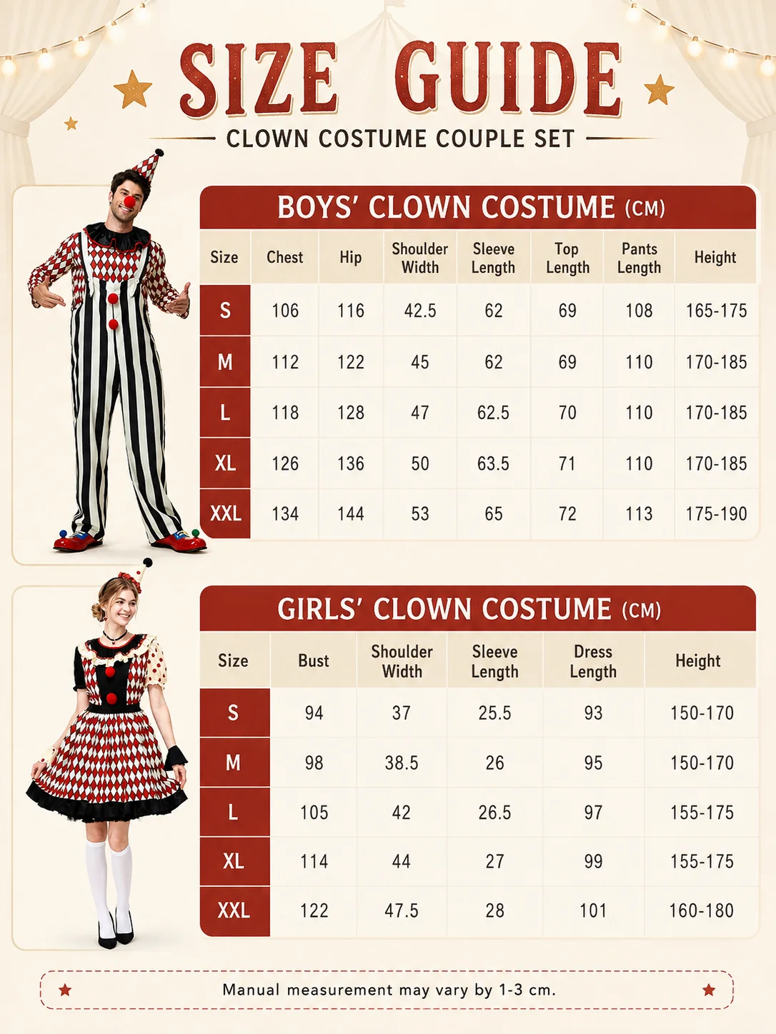 Couples Clown Costume for Men Women Retro Circus Diamond 8 | PricZone Couples Clown Costume for Men Women Retro Circus Diamond 8 | PricZone