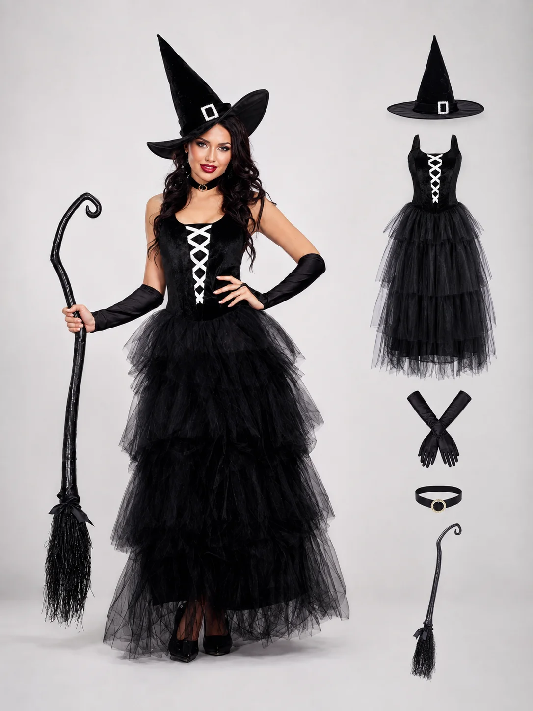 Halloween Cosplay Witch Dress Outfit for Women Sleeveless 7 | PricZone Halloween Cosplay Witch Dress Outfit for Women Sleeveless 7 | PricZone