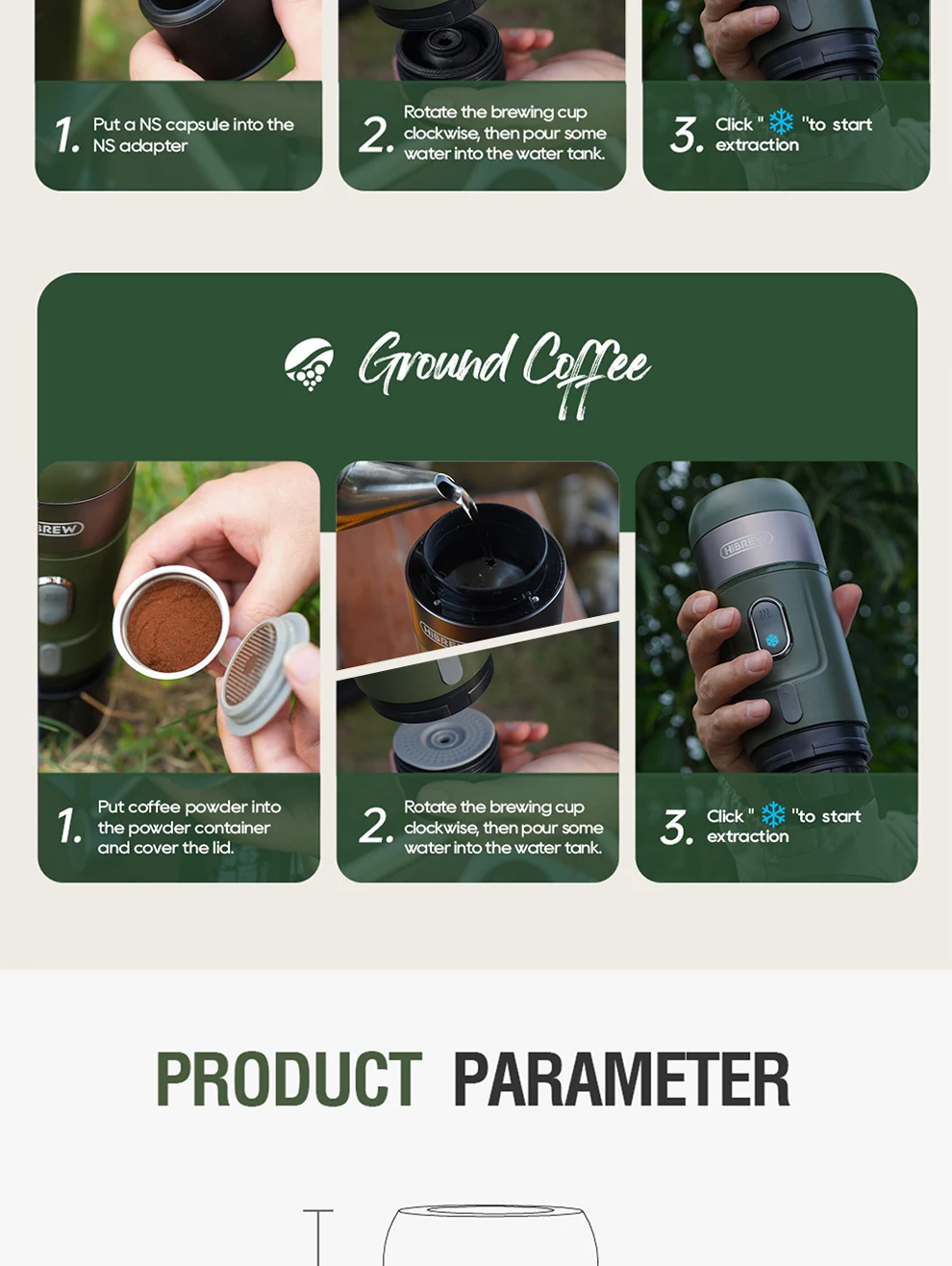 Hibrew Wireless Electric Espresso Coffee Machine for Car 21