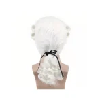 White Colonial Wig Synthetic Long Curly Ponytail 18Th 6 | PricZone