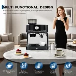 Stainless Steel Espresso Machine with Grinder 20 Bar Metal 3 | PricZone Stainless Steel Espresso Machine with Grinder 20 Bar Metal 3 | PricZone