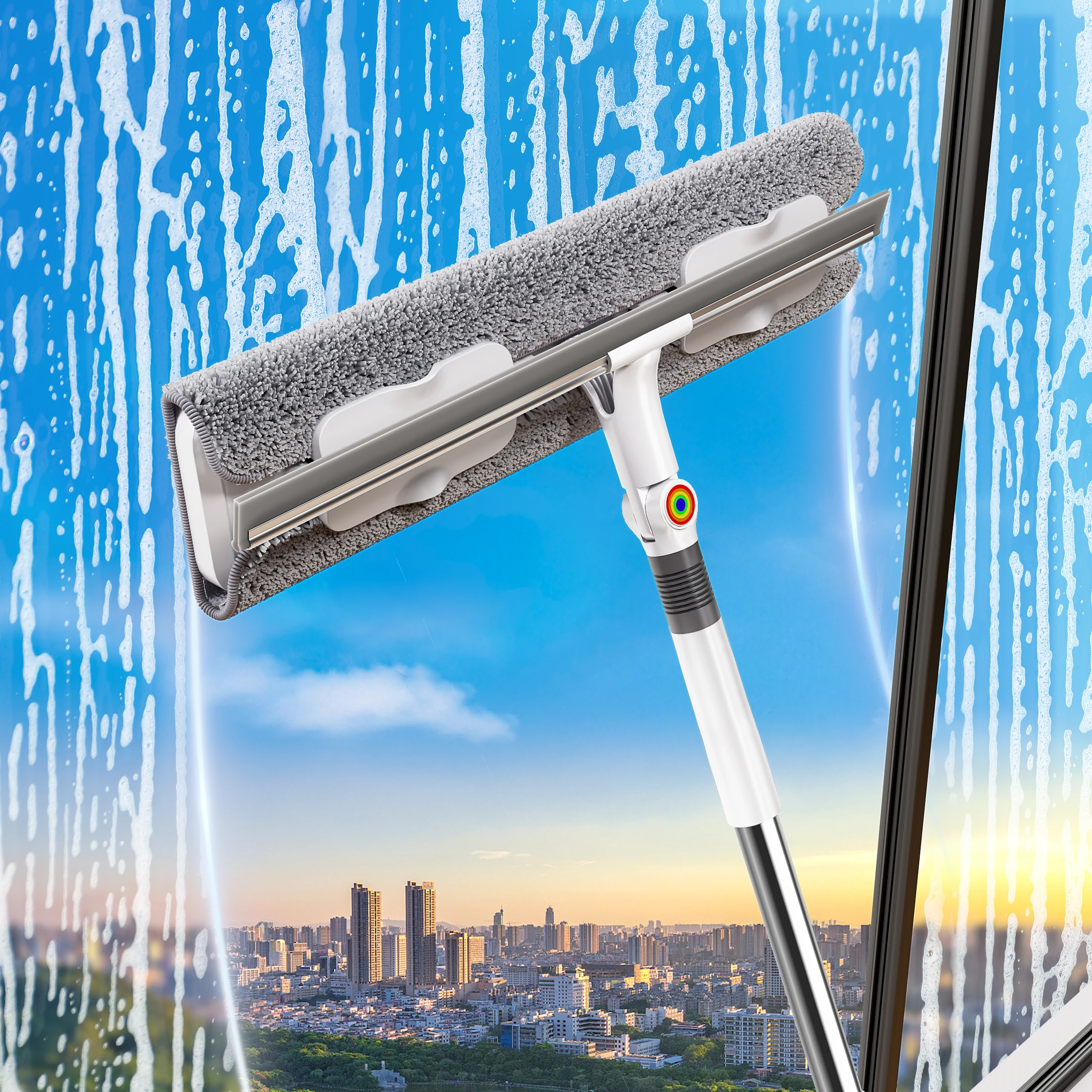 Joybos 2-In-1 Window Squeegee with 53inch Extendable Pole 11