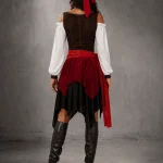 One Size Adult Women Pirate Costume Set Retro Buccaneer 2 | PricZone