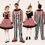 Couples Clown Costume for Men Women Retro Circus Diamond 3 | PricZone Couples Clown Costume for Men Women Retro Circus Diamond 3 | PricZone