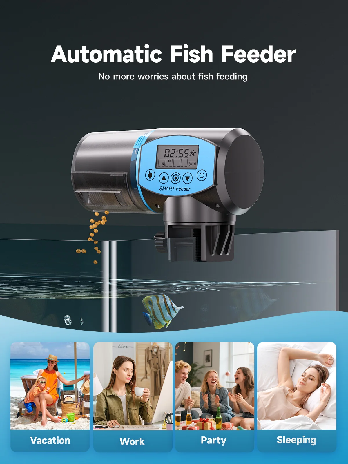 Automatic Fish Tank Feeder Intelligent Timing Aquarium 9
