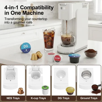 Single-Serve Coffee Maker 4 In 1 Hot and Iced Machine 2