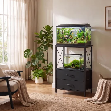 Metal Aquarium Stand for 5 To 10 Gallon Fish Tank with 2 2
