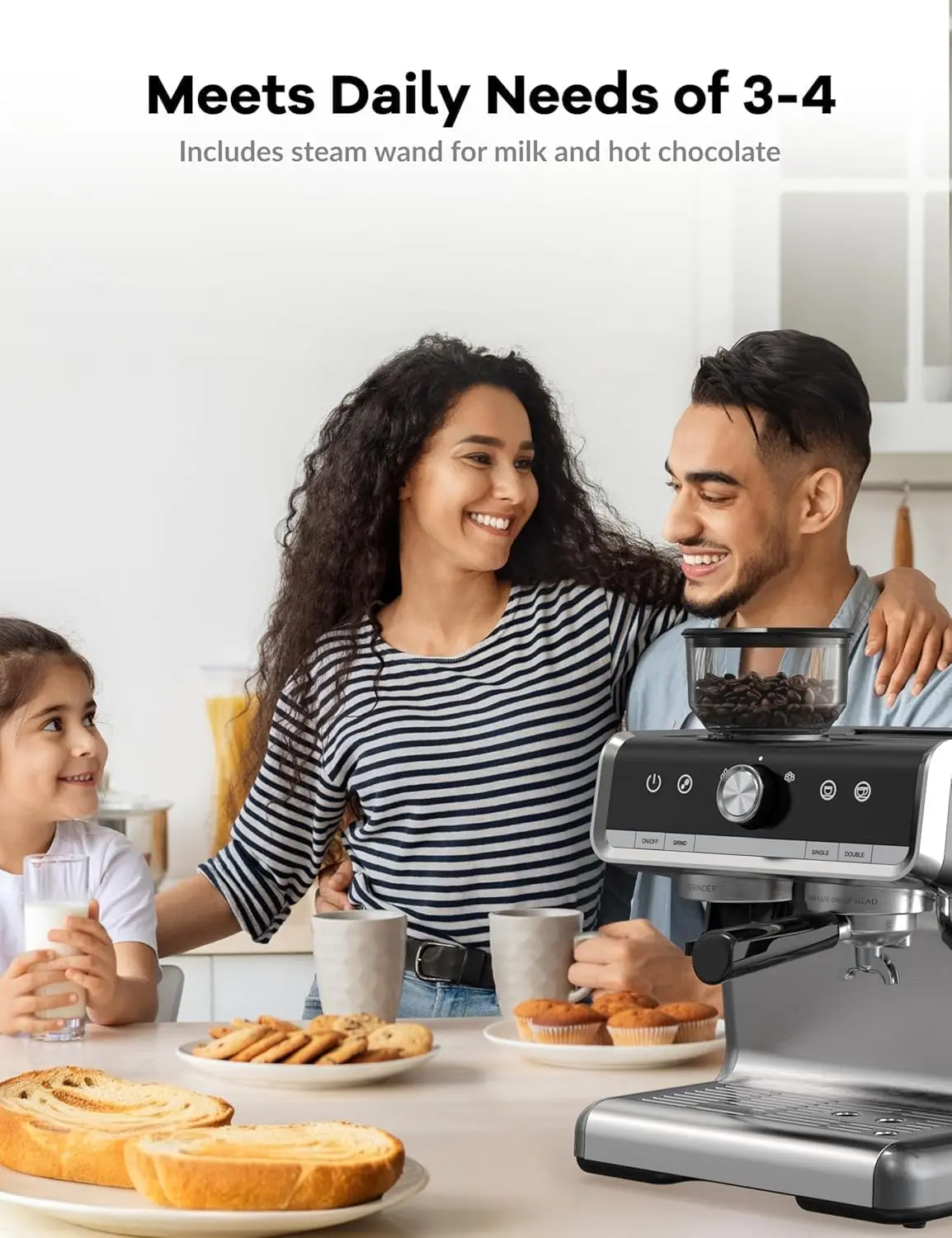 20 Bar Espresso Coffee Machine 1450W Semi-Automatic Maker 8