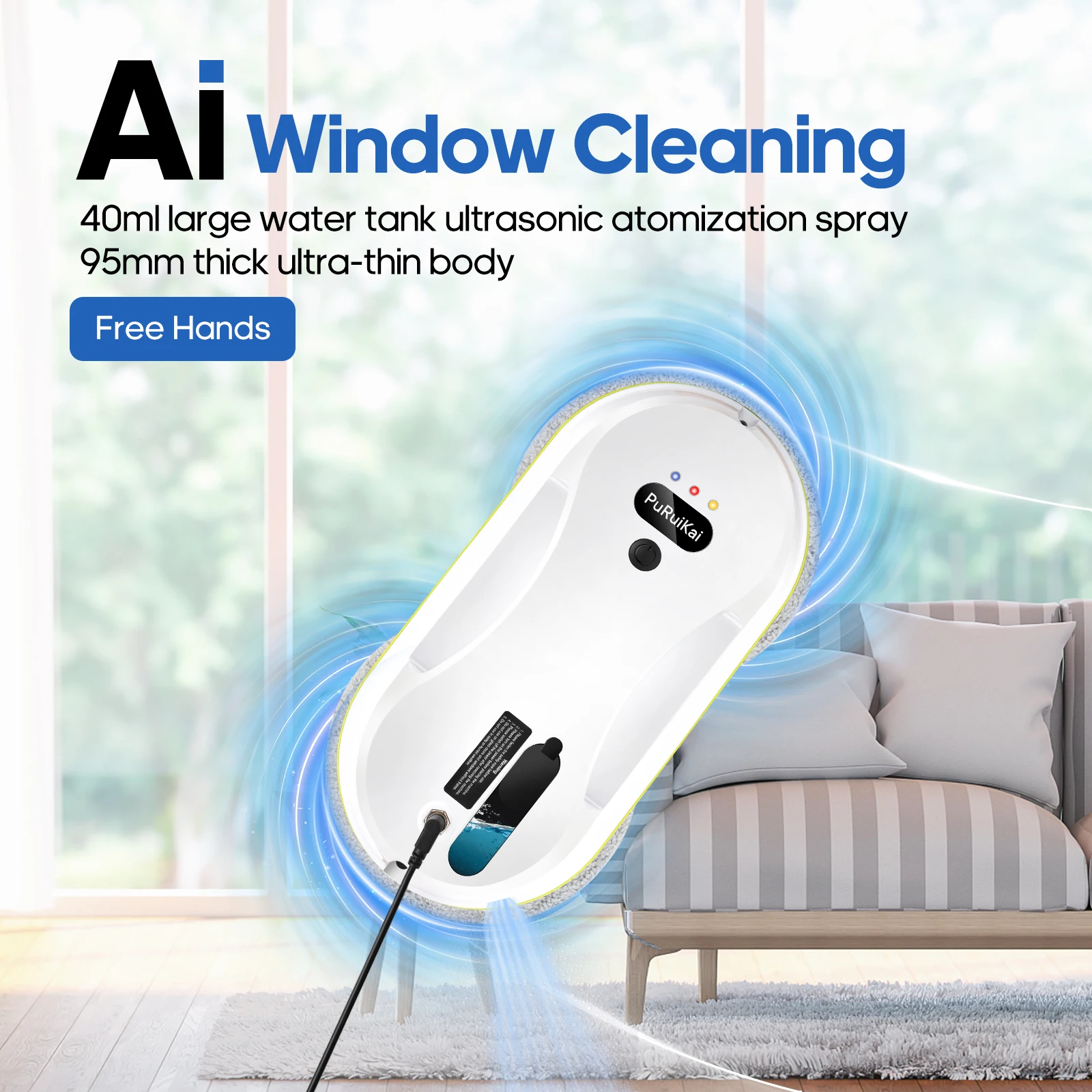 Household Window Automatic Water Spray Cleaning Robot 7
