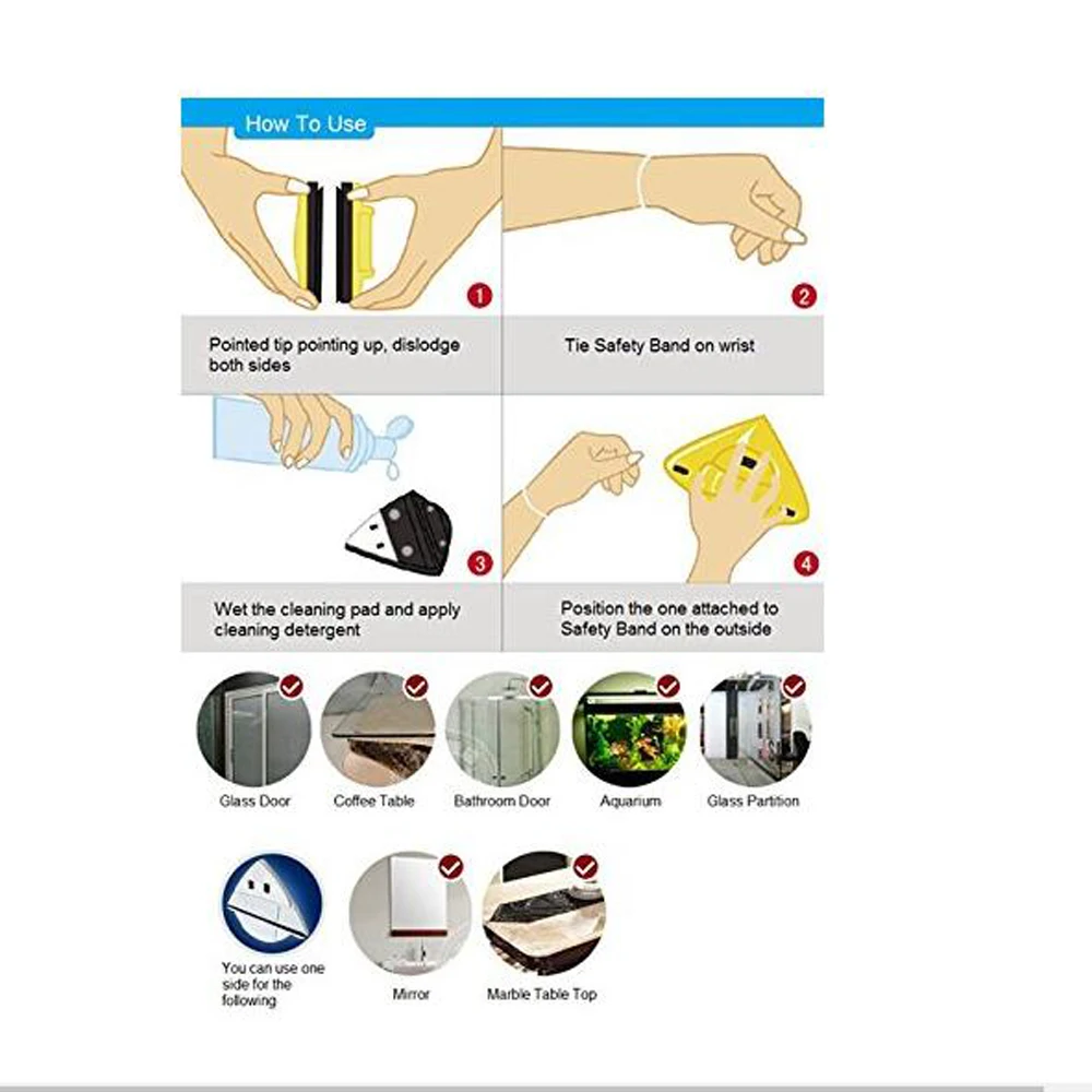 Magnetic Glass Brush Double-Sided Cleaning for Windows 24