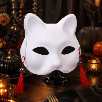 Unpainted Blank Cat Face Mask Kit Unisex Adult One‑Size 2