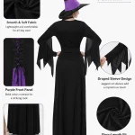 Women Classic Witch Costume Set Long Sleeve FloorLength 7 | PricZone Women Classic Witch Costume Set Long Sleeve FloorLength 7 | PricZone