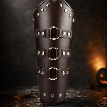 Halloween Cosplay Props Unisex Adult Faux Leather Bracers 1 | PricZone