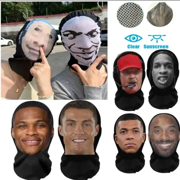3D Printed Funny Celebrity Style Full Face Mask Elastic 1 | PricZone