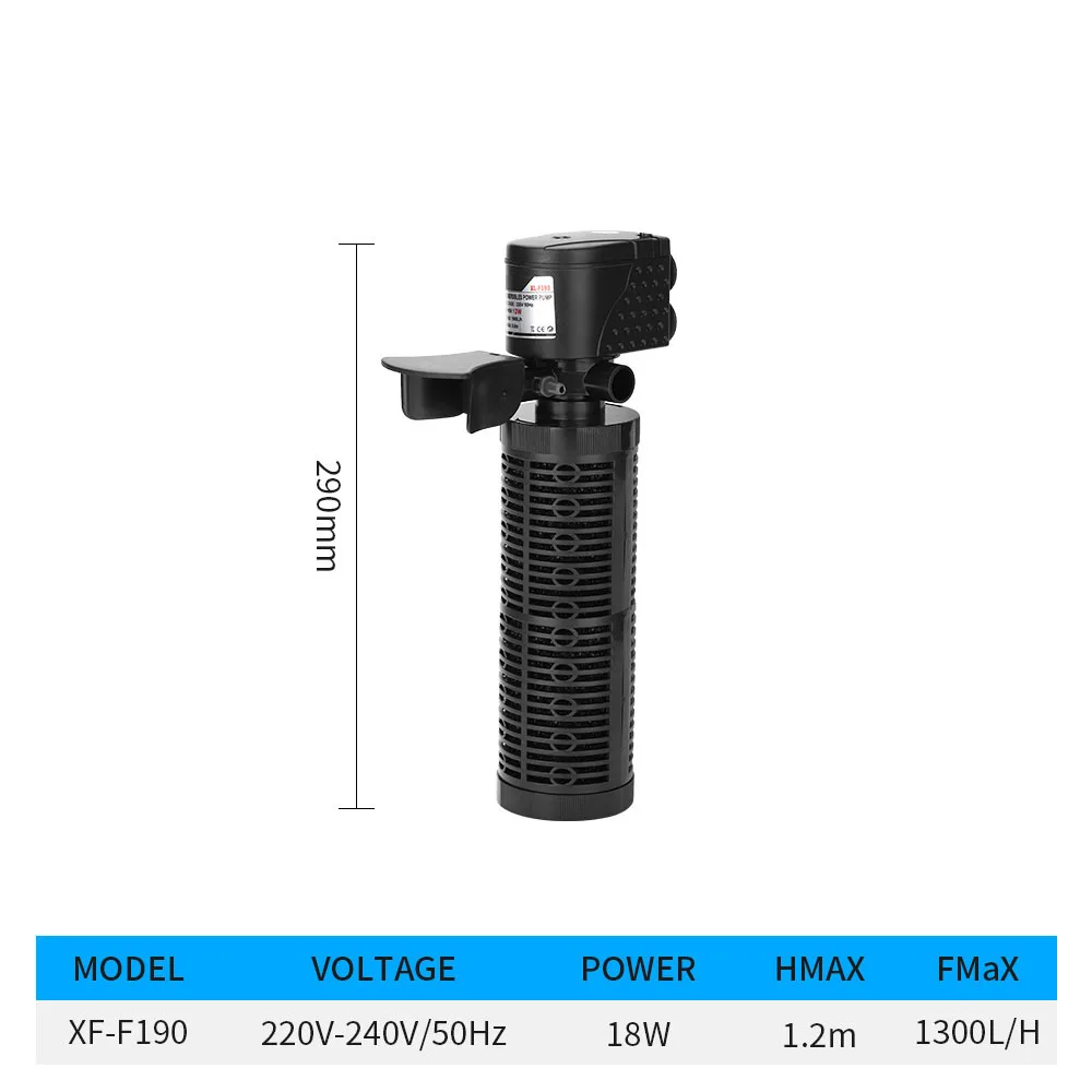 3 In 1 Silent Aquarium Filter Submersible Oxygen Internal 23