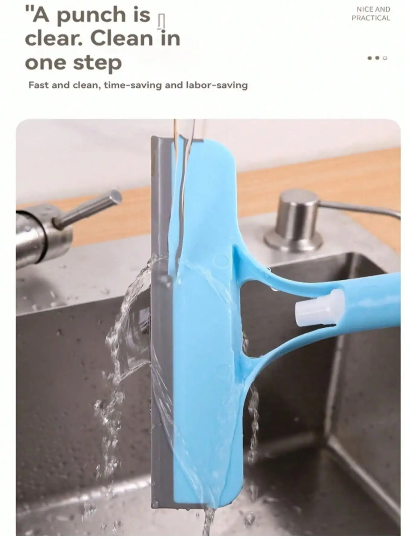 3-In-1 Glass Squeegee with Spray Bottle Multifunctional 12