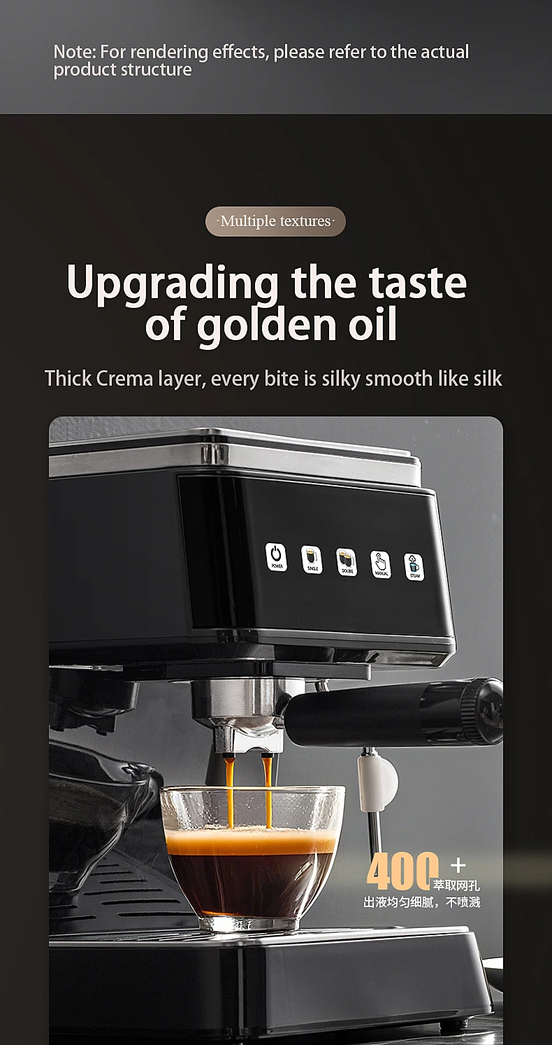 20 Bar Pressure Espresso Coffee Machine 20S Fast Heat Auto 13