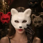 Soft Furry Faux Fur Fox HalfFace Mask Props Ornament 1 | PricZone