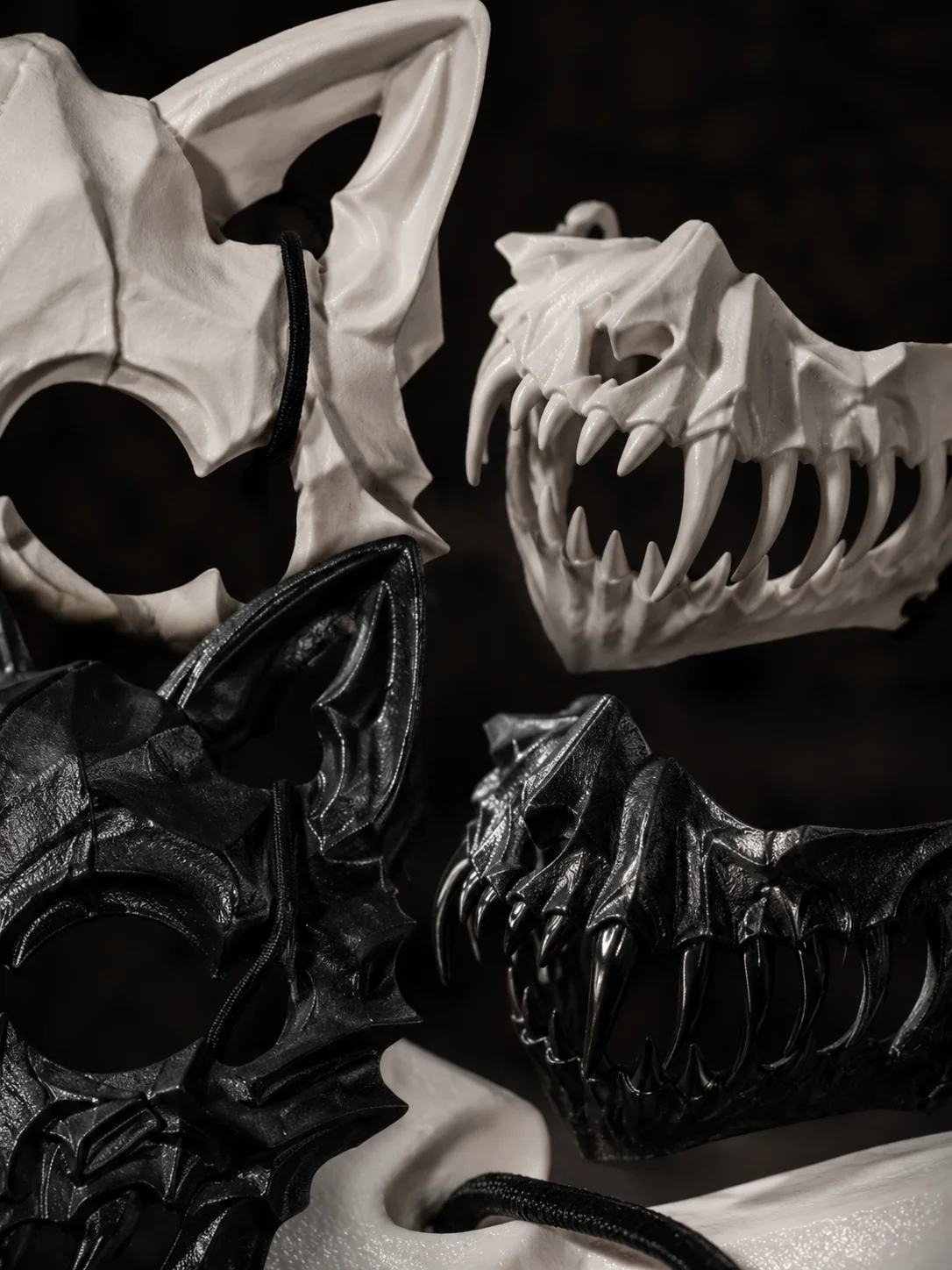 Gothic BoneTextured Wolf Skull Mask Set Props Ornament 4 | PricZone Gothic BoneTextured Wolf Skull Mask Set Props Ornament 4 | PricZone