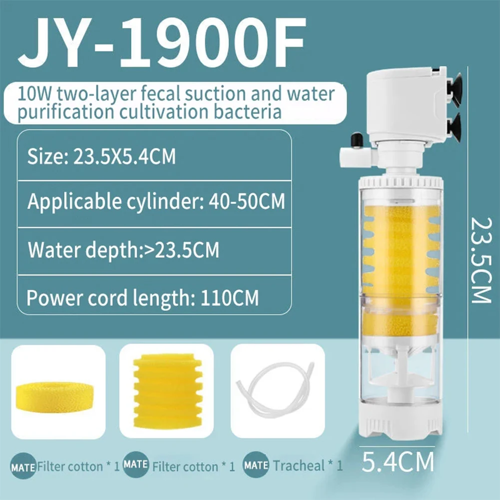 Tank Filter Ultra Quiet Fish Filtration Pump Add Oxygen 3 16