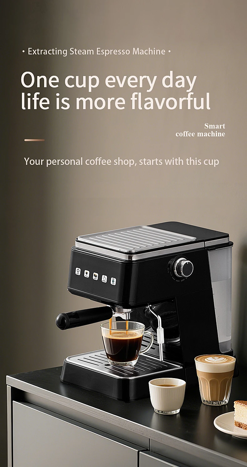 20 Bar Pressure Espresso Coffee Machine 20S Fast Heat Auto 9