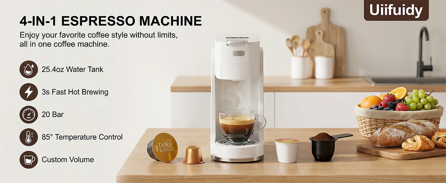 Single-Serve Coffee Maker 4 In 1 Hot and Iced Machine 9