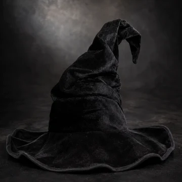 Unisex Adult OneSize Wrinkle Curved Pointed Witch Hat Soft 1 | PricZone