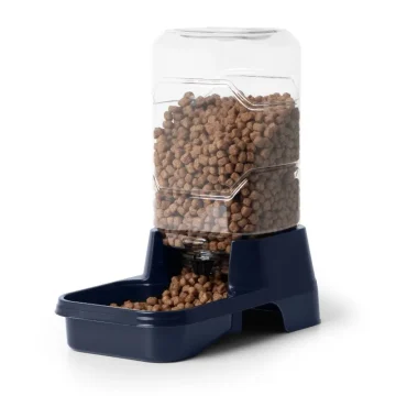 2 Lb Gravity Feeder for Extra Small Pets Navy 2