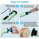 Electric Spin Scrubber Rechargeable Cordless with 39 Brushes 5 | PricZone