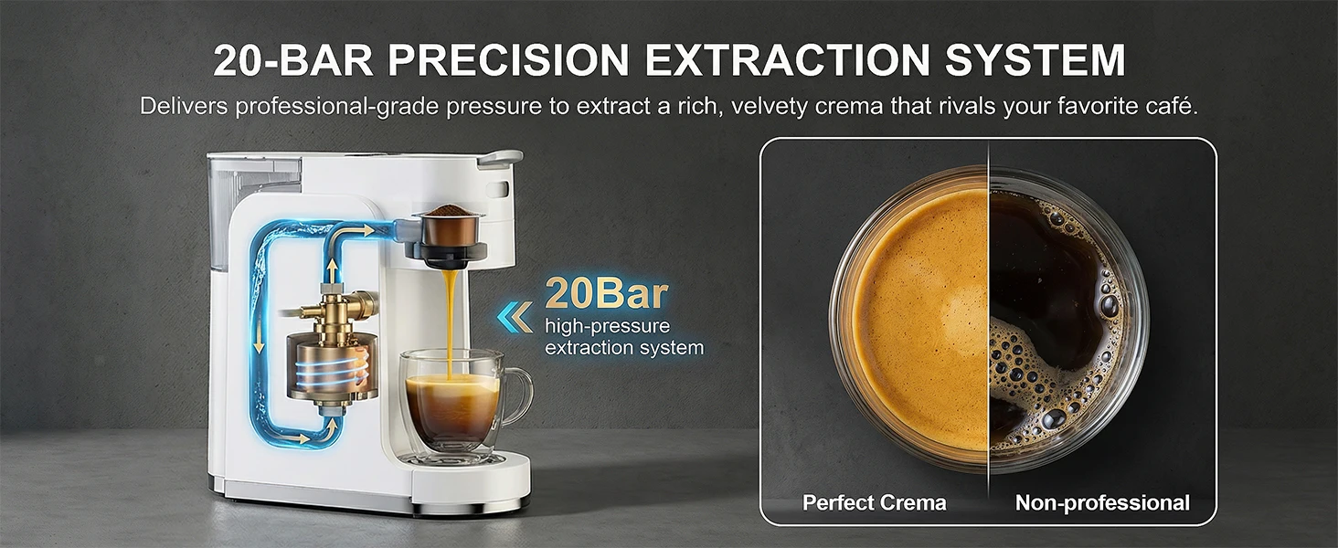 Single-Serve Coffee Maker 4 In 1 Hot and Iced Machine 13