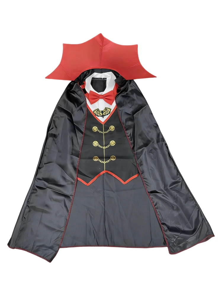 Boys Gothic Vampire Full Costume with Pointed Collar Cloak 3 | PricZone Boys Gothic Vampire Full Costume with Pointed Collar Cloak 3 | PricZone