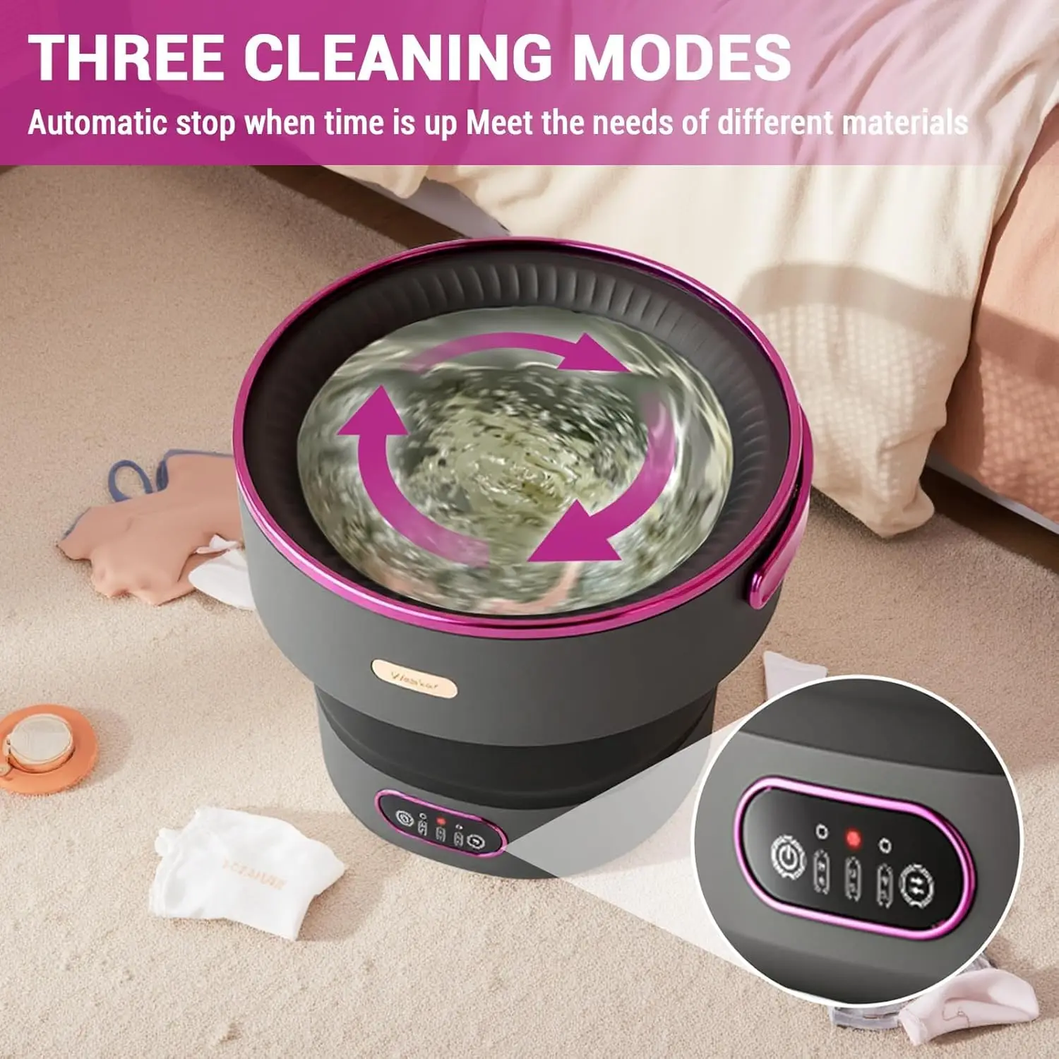 13L Washing Machine for Underwear Socks Foldable Washer 26