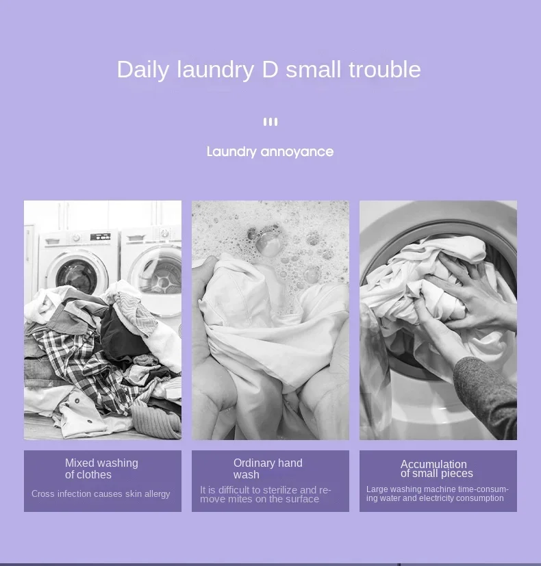 7L Small Foldable Washing Machine with Spin Dryer for Socks 10