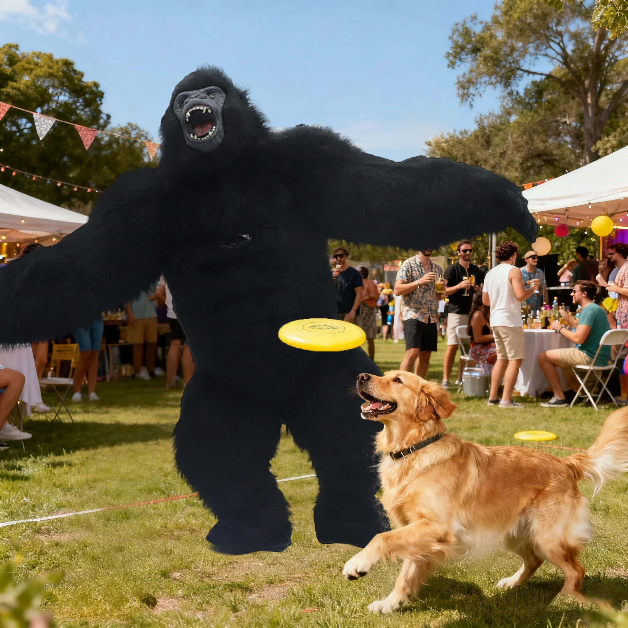 2.6M/3M King Kong Inflatable Costume Mascot with Battery 9