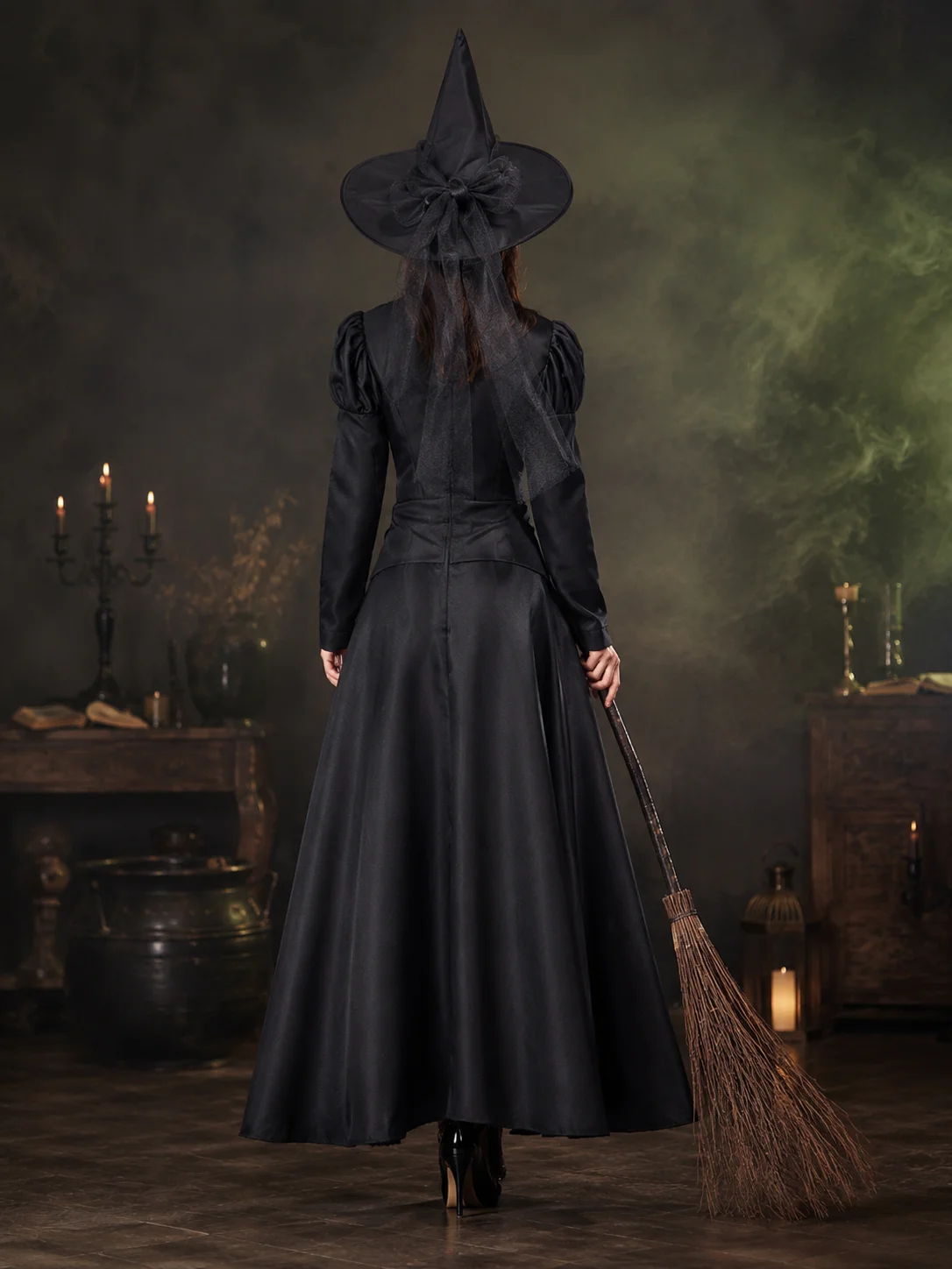 Family Matching Witch Costume for Women Girls Classic Long 2 | PricZone Family Matching Witch Costume for Women Girls Classic Long 2 | PricZone