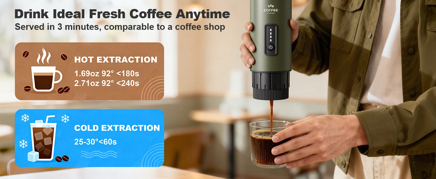 Espresso Maker 3 In 1 Coffee Machine with Carrying Bag 9
