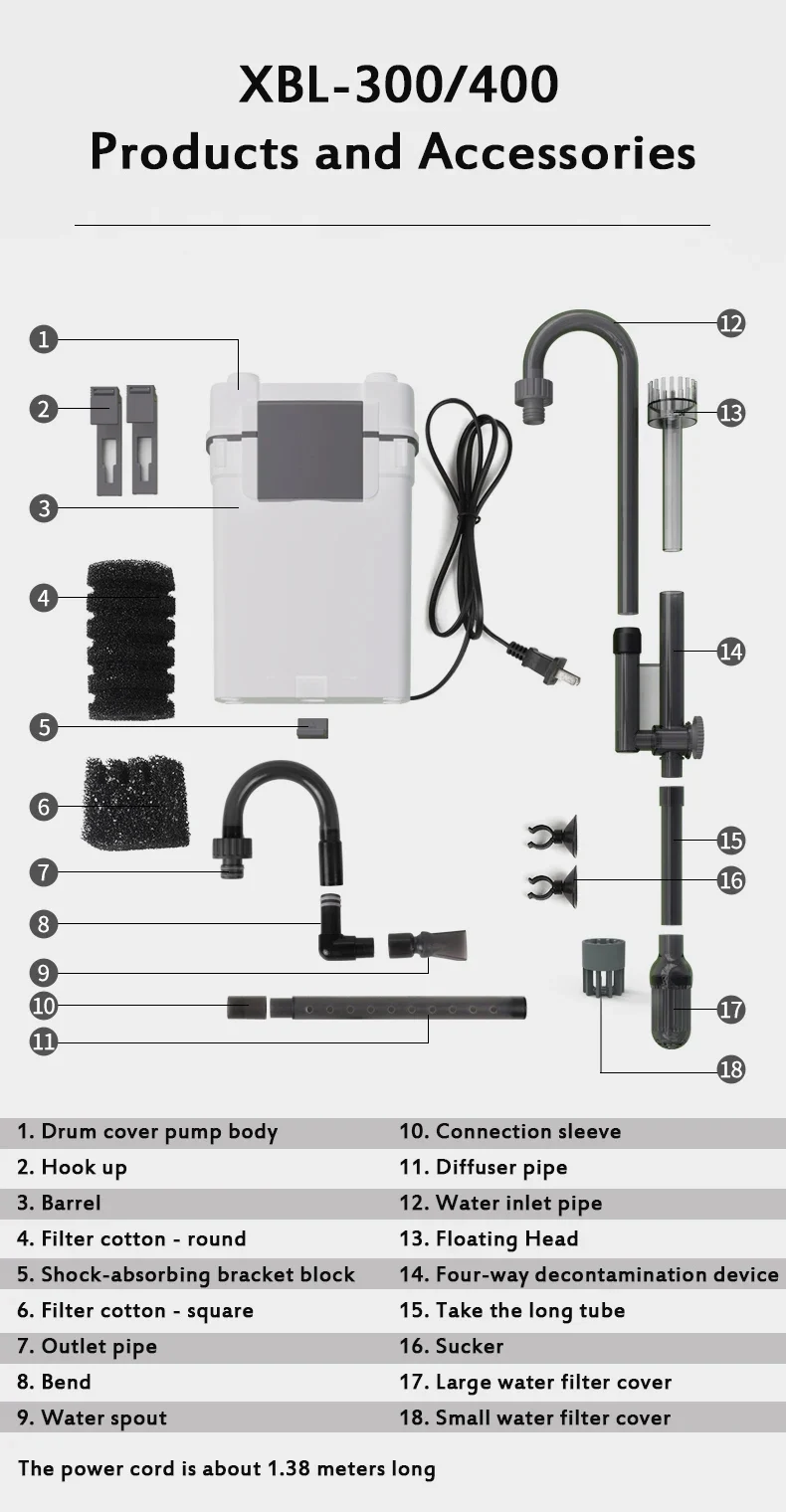 Aquarium External Oxygen Pump Fish Tank Hanging Filter 28