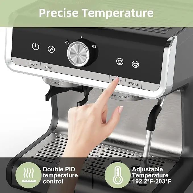 Espresso Machine 20 Bar SemiAutomatic Maker with Grinder 3 | PricZone Espresso Machine 20 Bar Semi Automatic Maker with Grinder 3 | PricZone