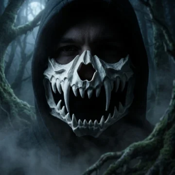 Half Face Skull Mask Demon Skeleton Wolf Dragon Tiger 1 | PricZone