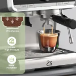 Twisterck 20 Bar Espresso Machine with Grinder Coffee 5 | PricZone