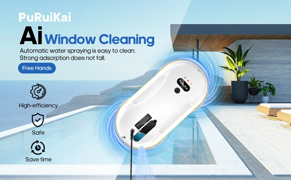 Household Window Automatic Water Spray Cleaning Robot 10