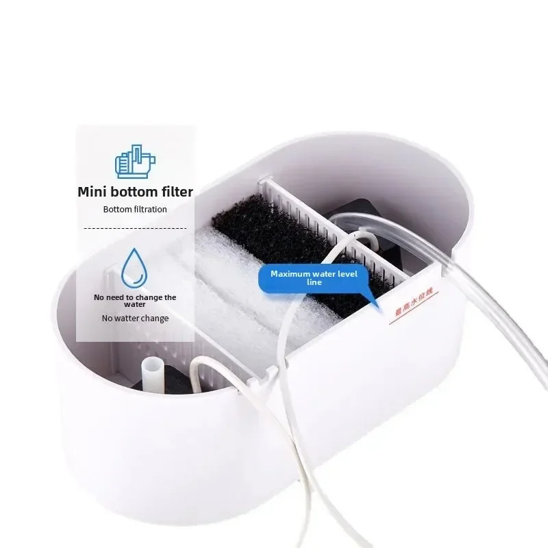 Fish Tank with Oxygen Pump Filtration Acrylic Material LED 12