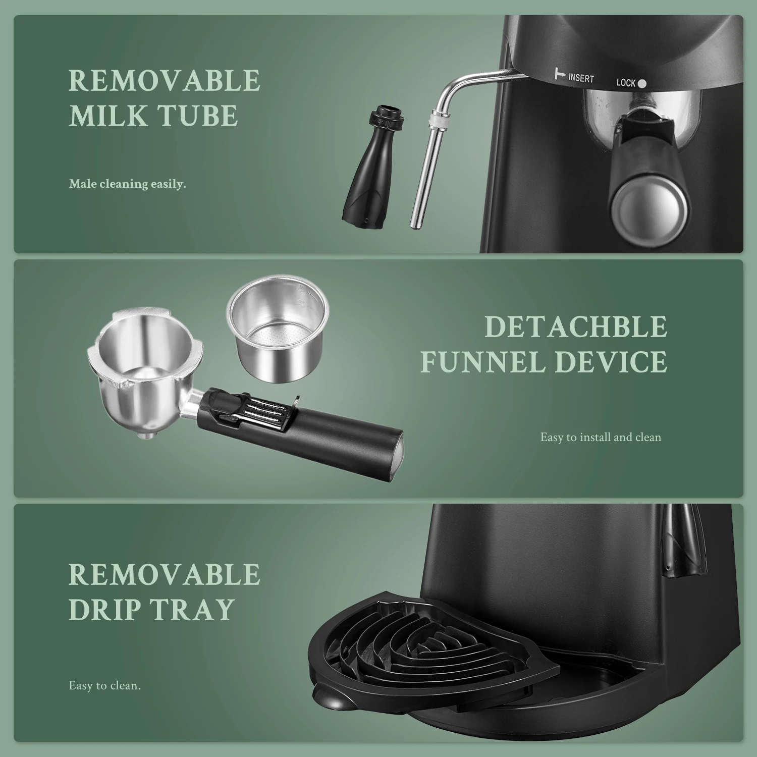 35Bar Espresso Coffee Maker Compact Machine with Milk 6 | PricZone 35Bar Espresso Coffee Maker Compact Machine with Milk 6 | PricZone