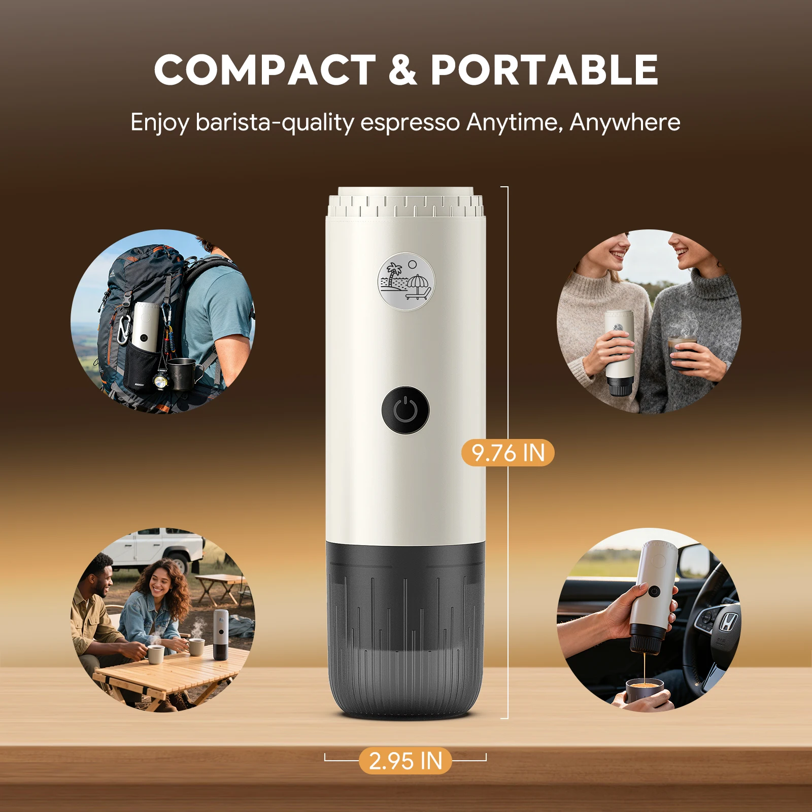 Espresso Coffee Machine with Self-Heating 2-In-1/3-In-1 21