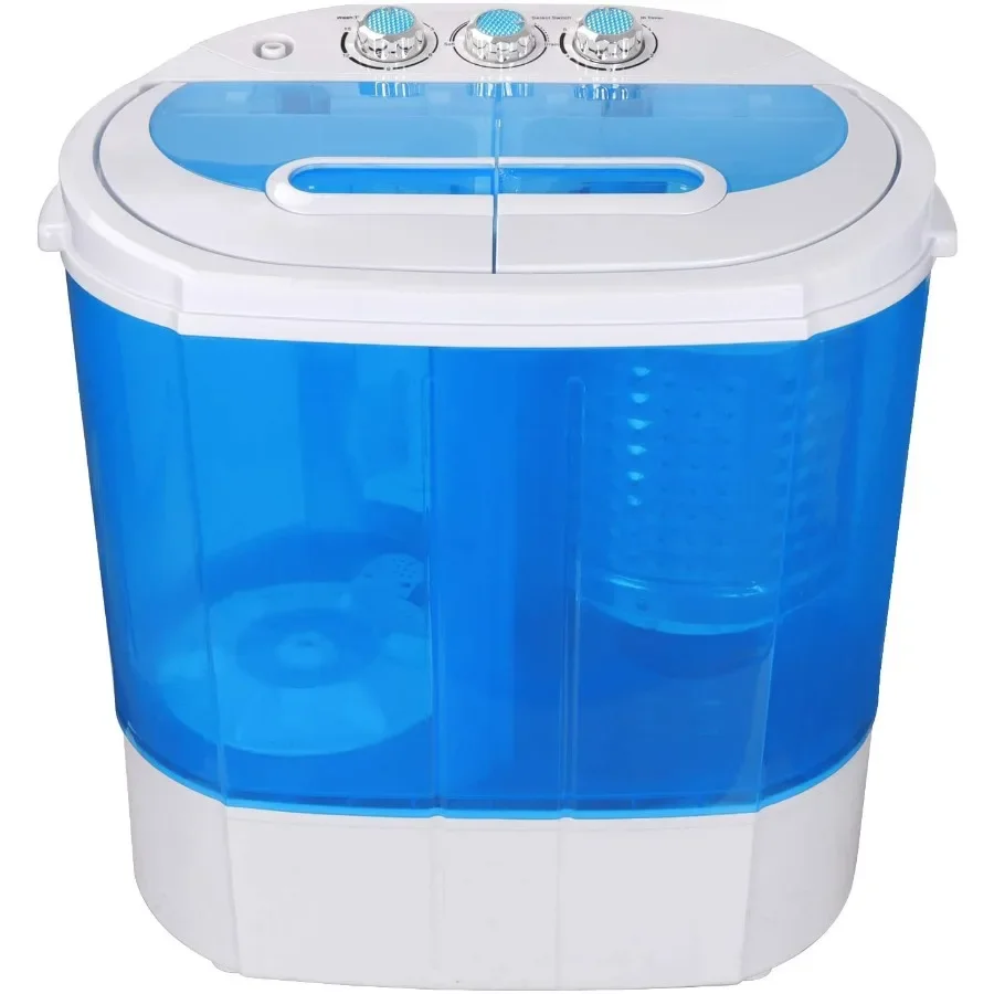 Small Washing Machine 9.9Lb Compact Washer Twin Tub Laundry 13